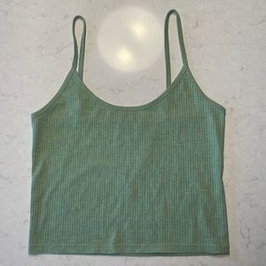 Pacsun basics green crop tank top